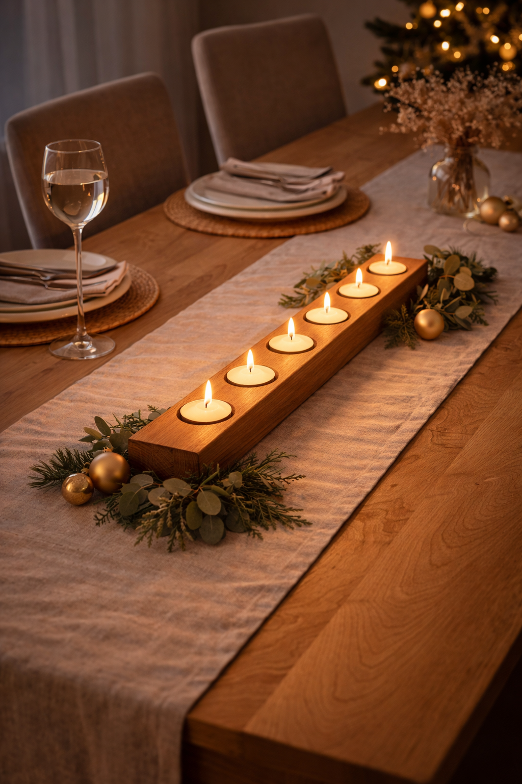 Handmade Oak Tea Light Holders
