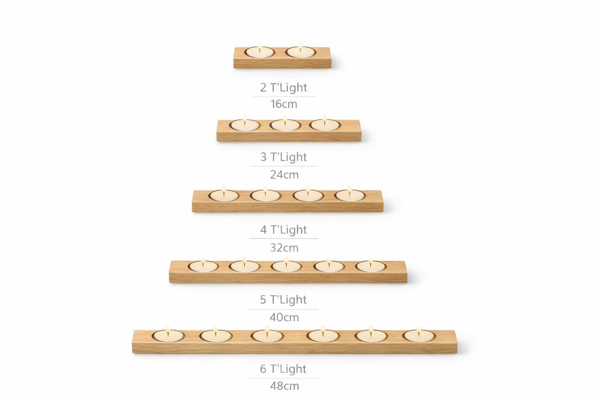 Handmade Oak Tea Light Holders