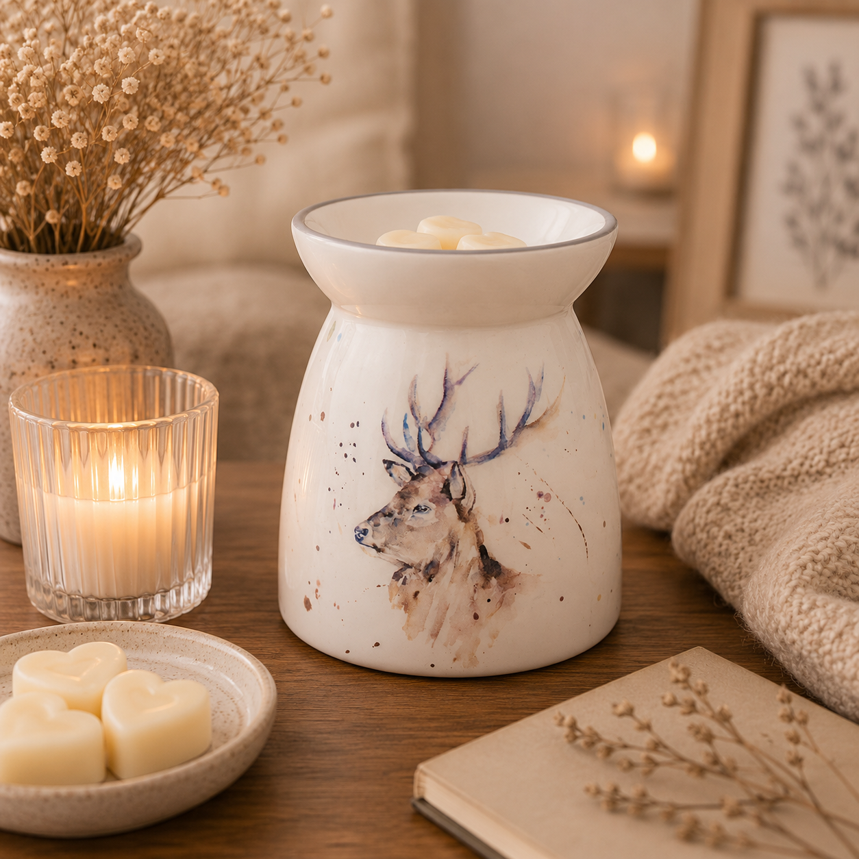 Country Life Stag Ceramic Wax & Oil Burner