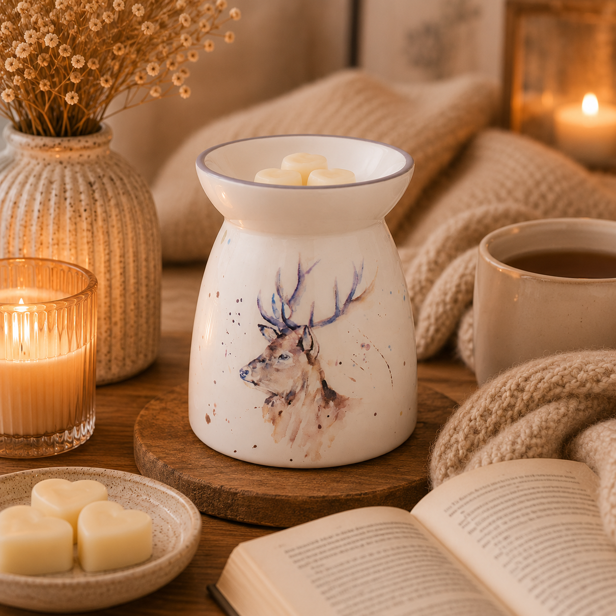Country Life Stag Ceramic Wax & Oil Burner
