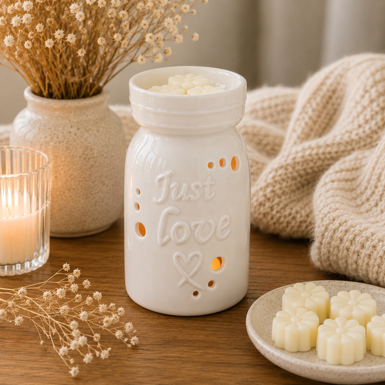 White & Grey monochrome Wax Warmer