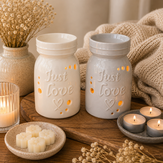 White & Grey monochrome Wax Warmer