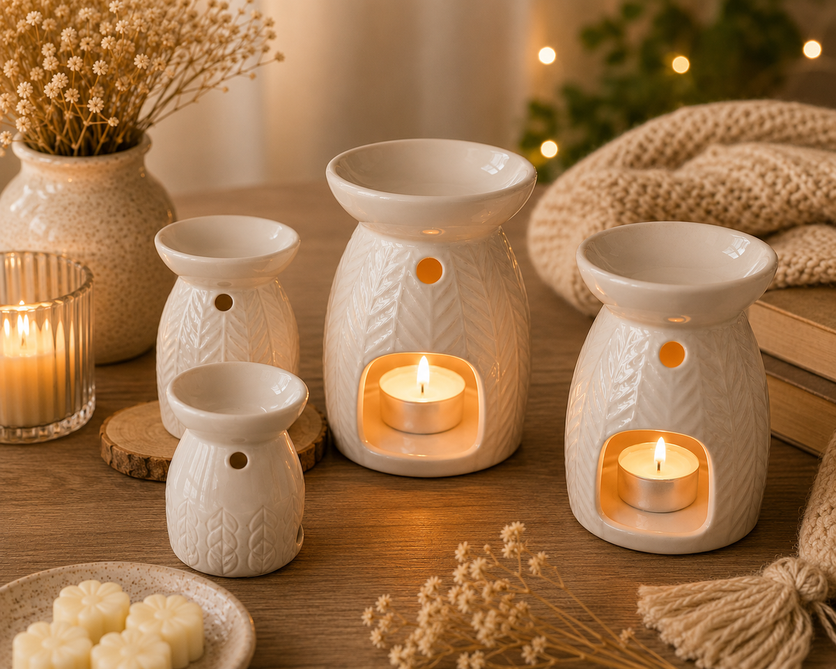 Elegant White Ceramic Burner