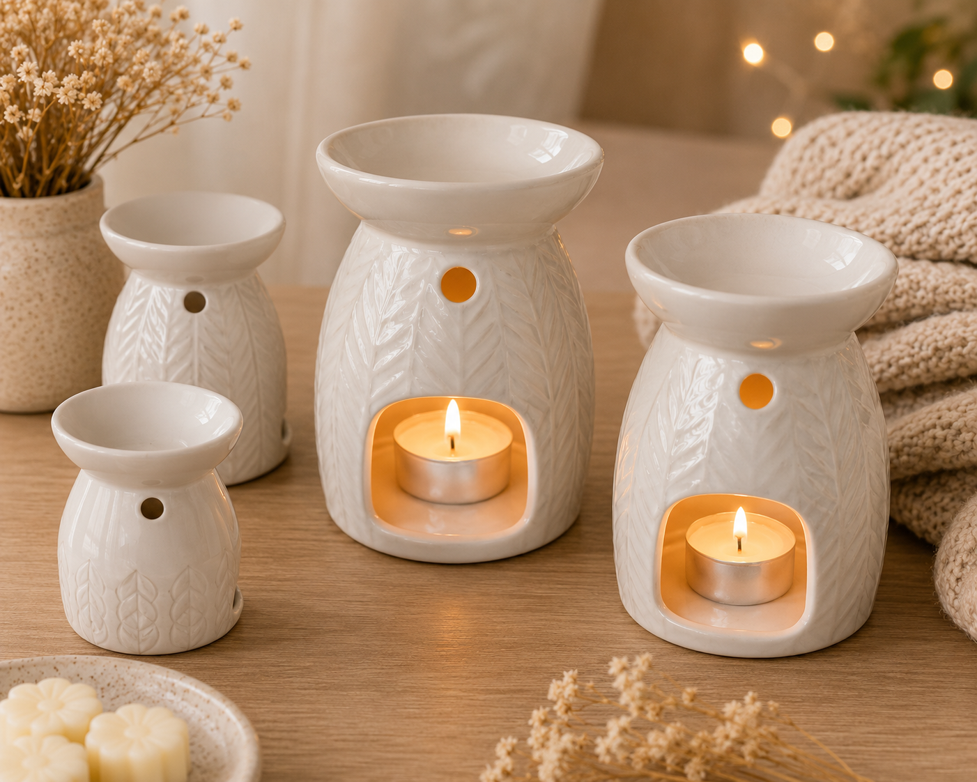 Elegant White Ceramic Burner