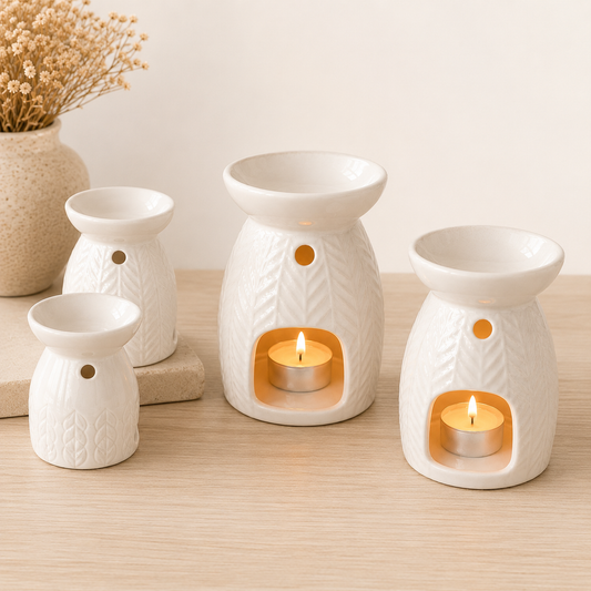 Elegant White Ceramic Burner