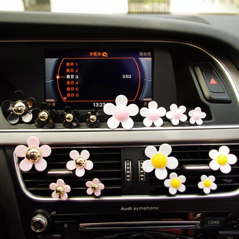 Set of 4 Daisy Car Air Fresheners - Car Diffusers