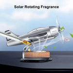 Black Solar Powered Airplane, Areroplane Car Air Freshener - Car Diffuser