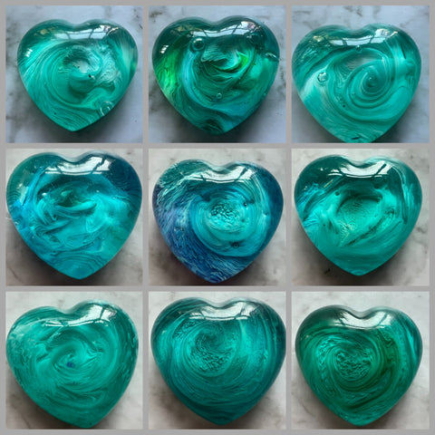 Handmade Shades of Turquoise Resin Car Air Freshener - Car Diffuser