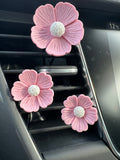 Set of 3 Frilly Daisy Car Air Fresheners - Car Diffusers