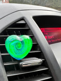 Handmade Shades of Green Resin Car Air Freshener - Car Diffuser