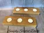 Handmade Oak Tea Light Holders