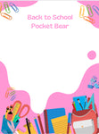 Back to School - Handmade Pocket Worry Bears - Pocket Bear Hug