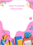 Back to School - Handmade Pocket Worry Bears - Pocket Bear Hug