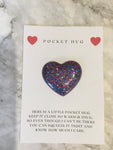 Glitter  Pocket Hugs - Pocket Hearts