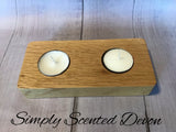 Handmade Oak Tea Light Holders