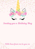 Birthday Hug Pocket Heart Card