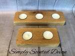 Handmade Oak Tea Light Holders