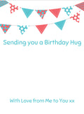 Birthday Hug Pocket Heart Card